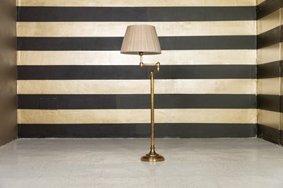 Lot 146 - A brass standard lamp