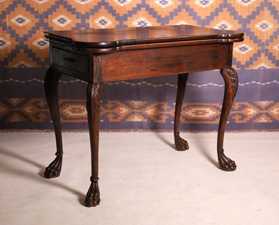 Lot A George II style hardwood games table