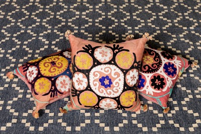 Lot 161 - A group of three suzani cushions