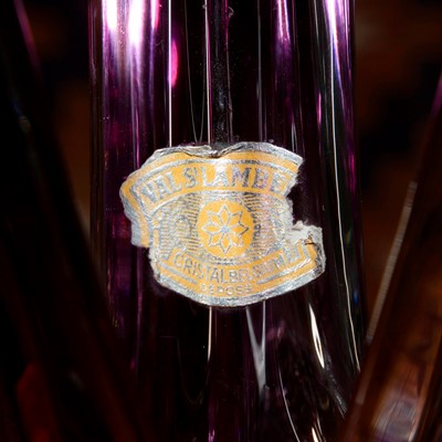 Lot 603 - A Val St Lambert glass candelabra