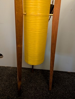 Lot 400 - A pair of teak 'Rocket' floor lamps