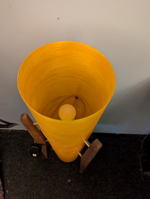 Lot 400 - A pair of teak 'Rocket' floor lamps