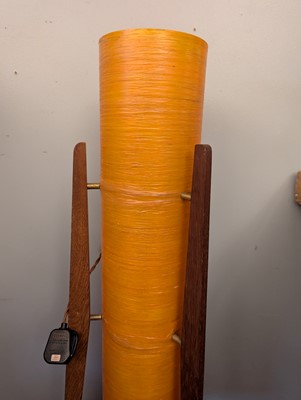 Lot 400 - A pair of teak 'Rocket' floor lamps