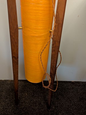 Lot 400 - A pair of teak 'Rocket' floor lamps