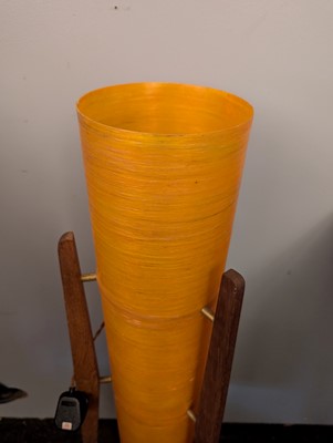 Lot 400 - A pair of teak 'Rocket' floor lamps