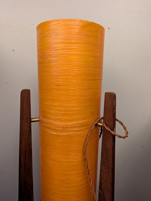 Lot 400 - A pair of teak 'Rocket' floor lamps