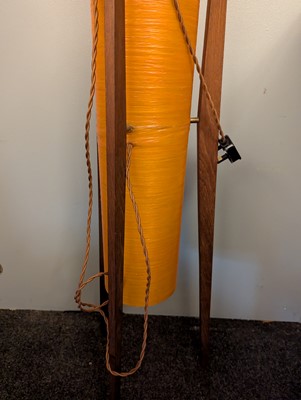 Lot 400 - A pair of teak 'Rocket' floor lamps