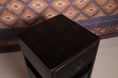 Lot 686 - A Japanese black lacquer cabinet