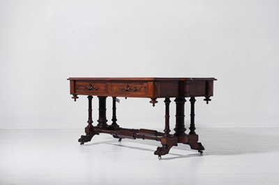 Lot 274 - A Victorian rosewood library table