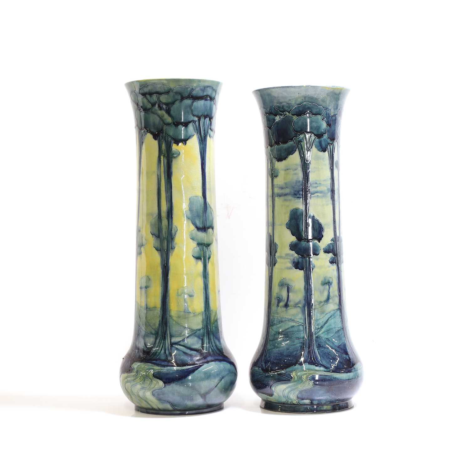 Lot 42 - Two Moorcroft 'Hazeldene' vases