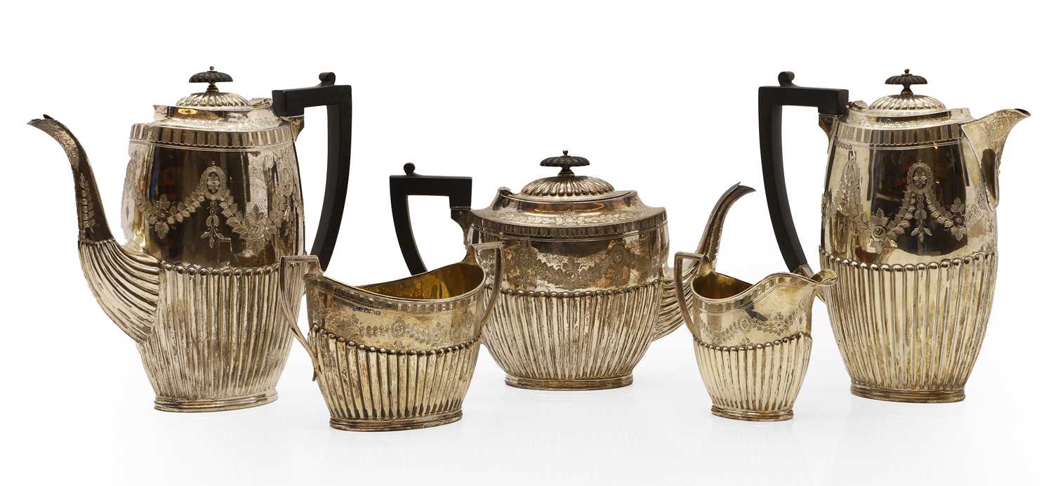 Lot 16 - A five-piece silver tea and coffee service