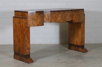 Lot 74 - An Art Deco walnut console table