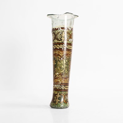 Lot 442 - An enamelled and gilded mosque lamp insert