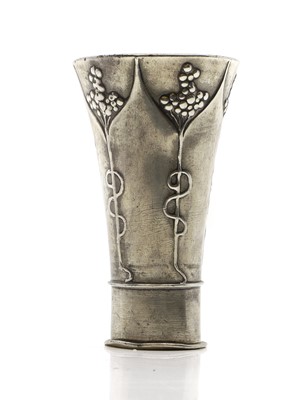 Lot 243 - An Art Nouveau pewter vase