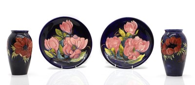 Lot 97 - Two Moorcroft 'Anemone' and 'Peony' pattern vases