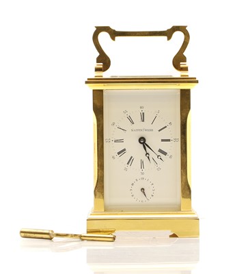 Lot 207 - A modern brass carriage clock