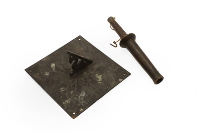 Lot 249 - A brass sundial plate