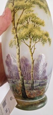 Lot 38 - A Daum enamelled cameo glass ‘Paysage d'Été’ landscape vase