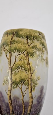 Lot 38 - A Daum enamelled cameo glass ‘Paysage d'Été’ landscape vase