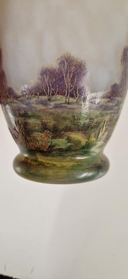 Lot 38 - A Daum enamelled cameo glass ‘Paysage d'Été’ landscape vase