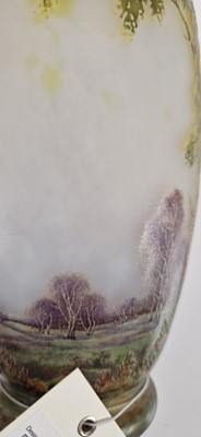 Lot 38 - A Daum enamelled cameo glass ‘Paysage d'Été’ landscape vase