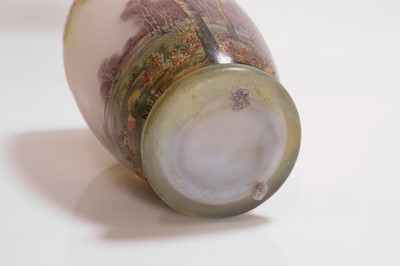 Lot 38 - A Daum enamelled cameo glass ‘Paysage d'Été’ landscape vase