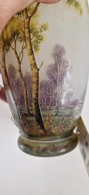 Lot 38 - A Daum enamelled cameo glass ‘Paysage d'Été’ landscape vase