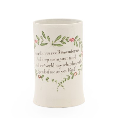 Lot 46 - A creamware mug