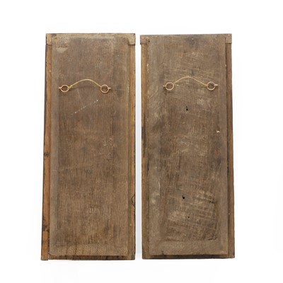 Lot 106 - Two carved oak Gothic panels