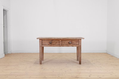 Lot 419 - A scrubbed pine farmhouse table