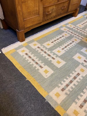 Lot 65 - A flat-weave wool carpet of Scandinavian design