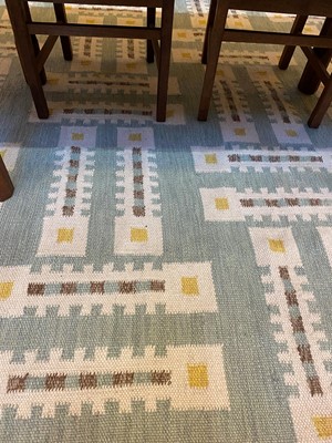 Lot 65 - A flat-weave wool carpet of Scandinavian design