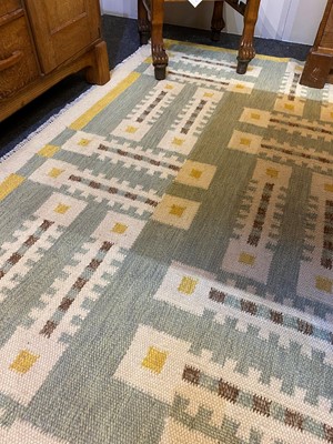Lot 65 - A flat-weave wool carpet of Scandinavian design