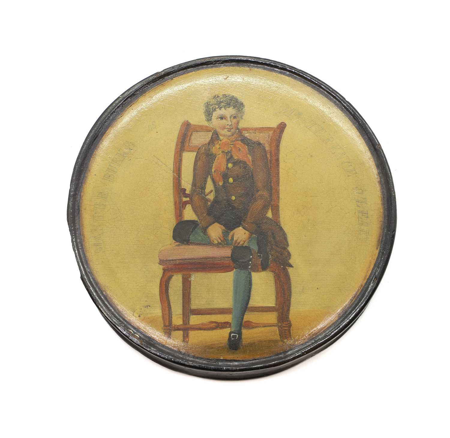 Lot 136 - A papier mâché snuff box