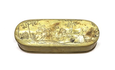 Lot 113 - A brass tobacco box