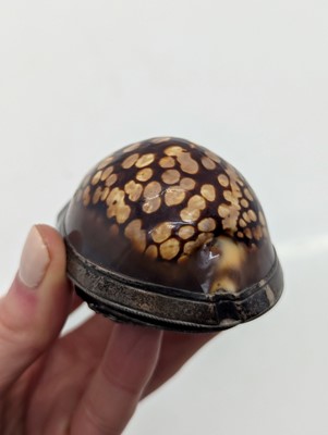 Lot 130 - Two cowrie shell snuff boxes