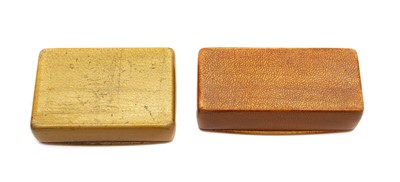 Lot 129 - Two sycamore Mauchline ware snuff boxes