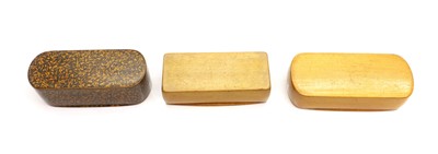 Lot 115 - Three sycamore Mauchline ware snuff boxes