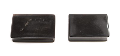 Lot 137 - Two tortoiseshell and horn snuff boxes