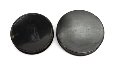 Lot 125 - Two papier mâché snuff boxes