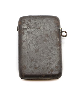 Lot 123 - A metal vesta case