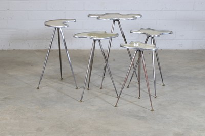 Lot 255 - A set of five contemporary tables