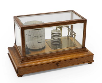 Lot 278 - An oak cased barograph