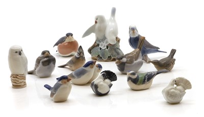 Lot 167 - A collection of Royal Copenhagen porcelain birds