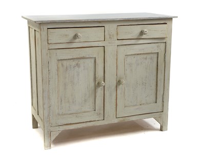 Lot 410 - A French painted pine cabinet