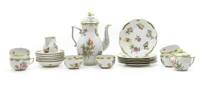 Lot 102 - A Herend porcelain tea service