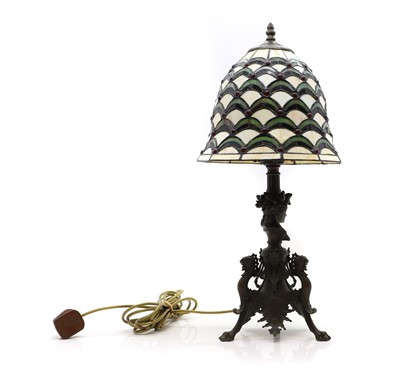 Lot 389 - A bronze table lamp