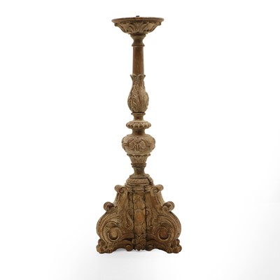 Lot 267 - A carved wood torchère