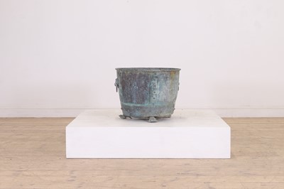 Lot 455 - A copper log bin