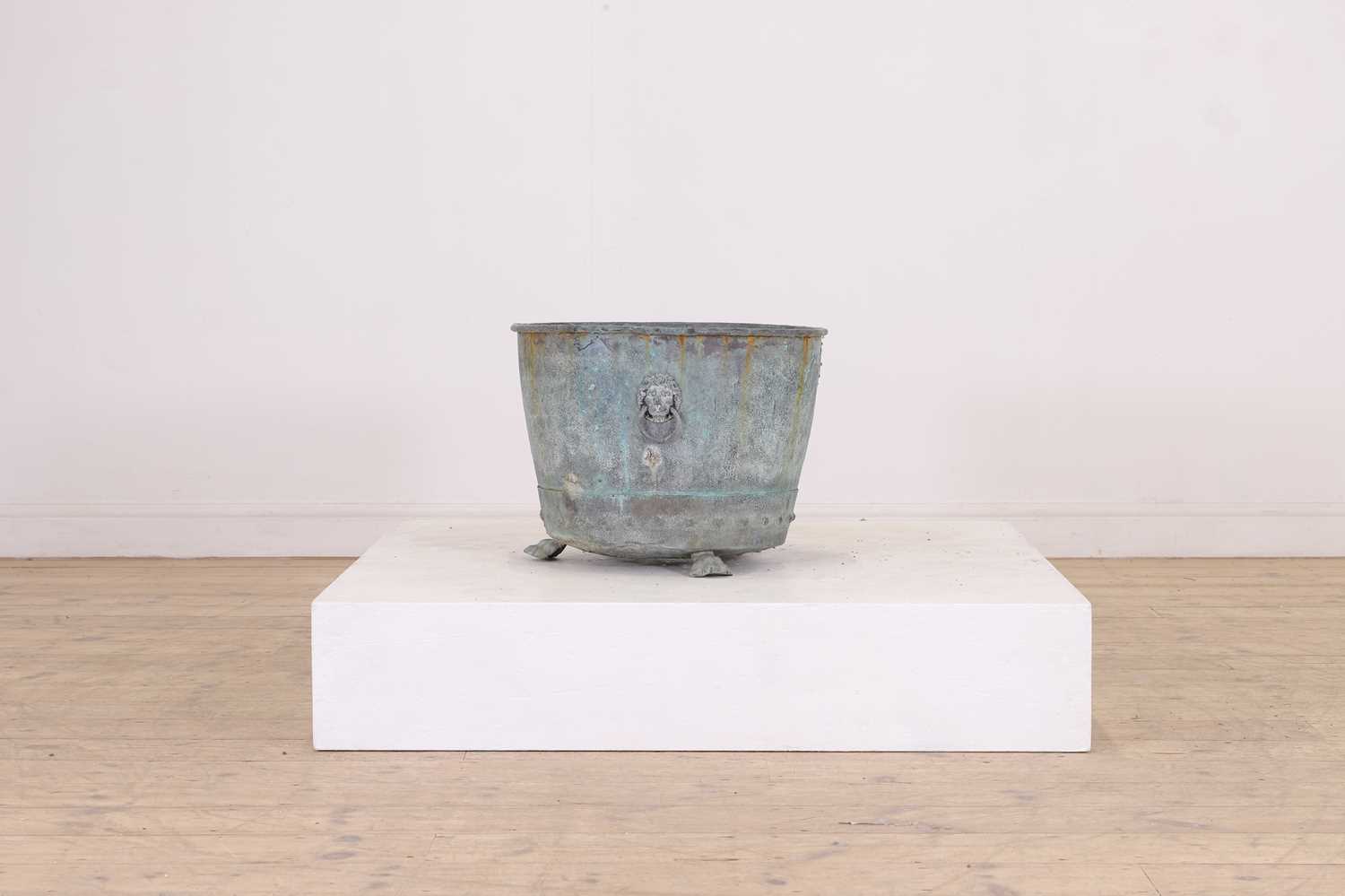 Lot 455 - A copper log bin